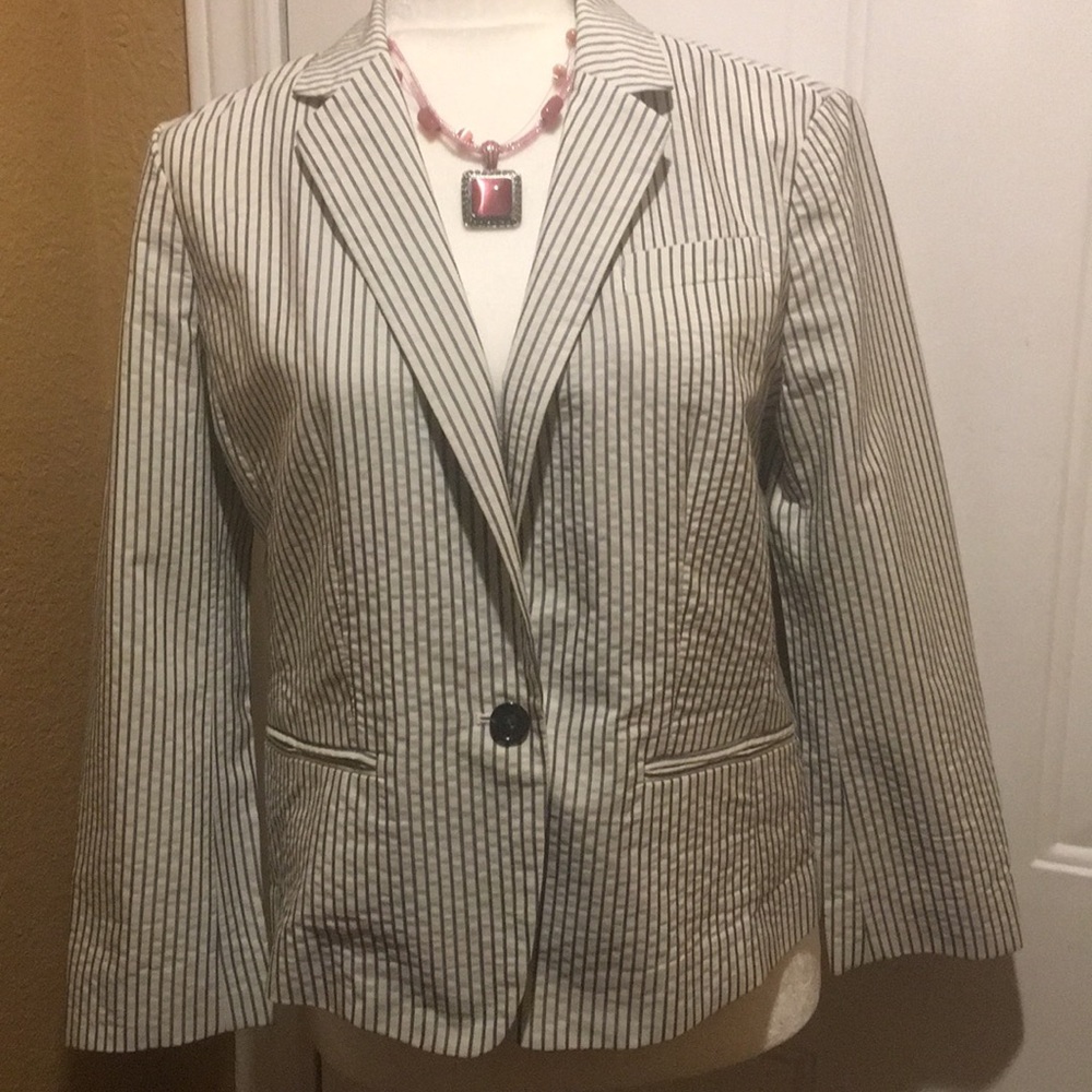 LOFT striped blazer size 6
